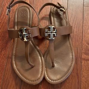 tory Burch brown leather sandals